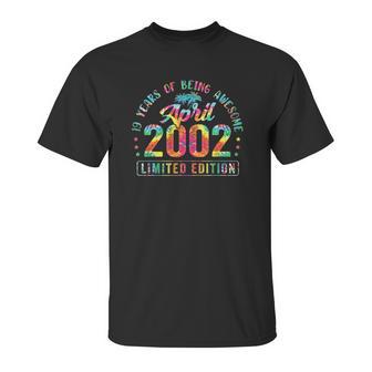 19 Years Old 19Th Birthday Decoration Vintage April 2002 Ver2 Unisex T-Shirt | Favorety UK