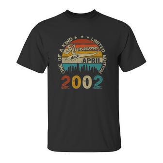 19 Years Old Birthday Gift Awesome Since April 2002 Ver2 Unisex T-Shirt | Favorety UK