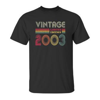 19 Years Old Gifts Vintage 2003 Limited Edition 19Th Birthday Unisex T-Shirt | Favorety CA