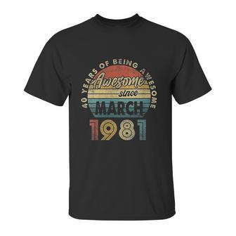 1981 Retro Vintage 41 Years Old 41St Birthday Gift Unisex T-Shirt | Favorety CA