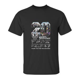 20 Years Of 2001 2021 Fast And Furious Thank You Unisex T-Shirt | Favorety UK