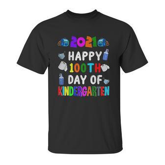 2022 Happy 100Th Day Of Kindergarten Cute 100 Days Unisex T-Shirt | Favorety UK