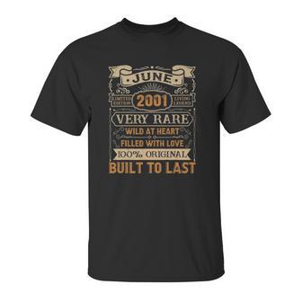 20Th Birthday Gift 20 Years Old Retro Vintage June 2001 Ver2 Unisex T-Shirt | Favorety DE