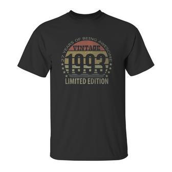 27 Years Old Gifts Vintage 1993 Limited Edition 27Th Birthday Unisex T-Shirt | Favorety CA