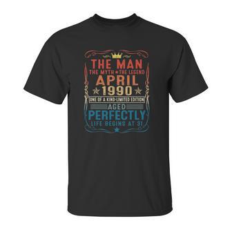 31 Years Old Gift Vintage April 1990 31St Birthday Gift Unisex T-Shirt | Favorety