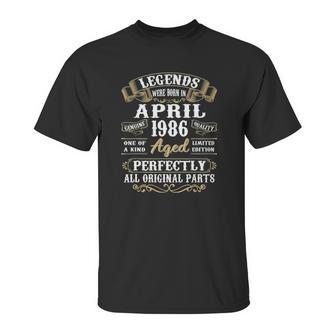 36 Years Old 36Th Birthday Decoration April 1986 Ver2 Unisex T-Shirt | Favorety AU