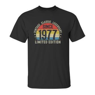 44Th Birthday 44 Years Old Bday Retro Vintage Since 1977 Ver2 Unisex T-Shirt | Favorety AU