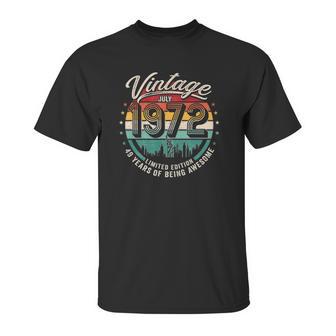 49 Years Old Vintage July 1972 Happy 49Th Birthday Unisex T-Shirt | Favorety AU