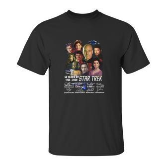 54 Years Of 1966 2020 Star Trek Characters Signatures Unisex T-Shirt | Favorety