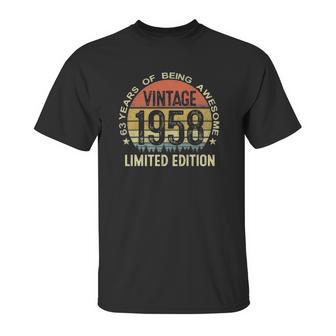 63 Years Old Vintage Limited Edition 1958 63Th Birthday Unisex T-Shirt | Favorety CA