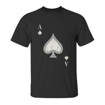 Ace Of Spades Blackjack Cards Poker Unisex T-Shirt | Favorety