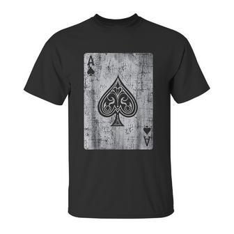 Ace Of Spades Card Gambling Poker Vintage Graphic Unisex T-Shirt | Favorety AU