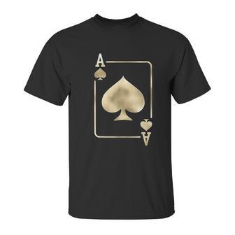 Ace Of Spades Playing Card Halloween Glam Unisex T-Shirt | Favorety UK