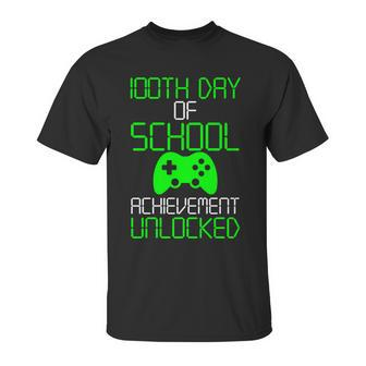 Achievement Unlocked Funny 100Th Day Of School Unisex T-Shirt | Favorety