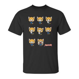 Aggretsuko Current Mood Frontside Unisex T-Shirt | Favorety