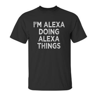 Alexa Graphic Design Printed Casual Daily Basic Unisex T-Shirt | Favorety UK