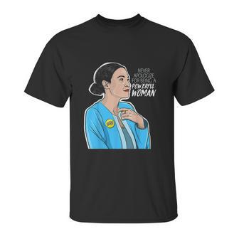 Alexandria Ocasio Cortez Powerful Woman Unisex T-Shirt | Favorety DE