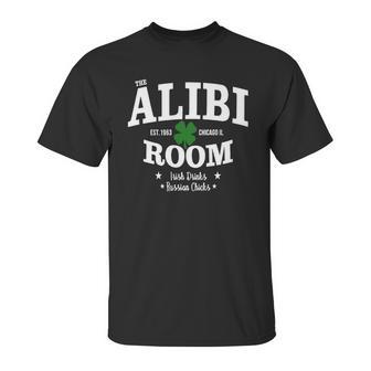 The Alibi Room Est 1963 Chicagoil Irish Drinks Russian Chick Unisex T-Shirt | Favorety UK