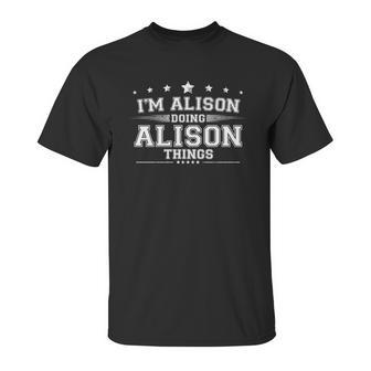 Alison Graphic Design Printed Casual Daily Basic Unisex T-Shirt | Favorety