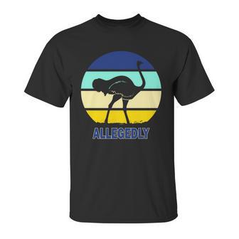 Allegedly Ostrich Retro Logo Unisex T-Shirt | Favorety AU