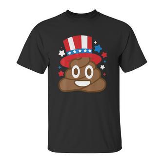 American Poop Emoji Funny 4Th Of July Independence Day Gift Unisex T-Shirt | Favorety DE