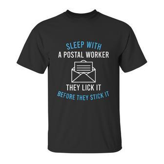 American Postal Worker Sleep With A Mailman Mail Escort Unisex T-Shirt | Favorety UK