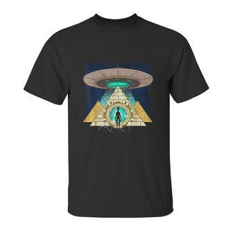 Ancient Astronaut Egyptian Pyramid Alien Conspiracy Theory Unisex T-Shirt | Favorety AU