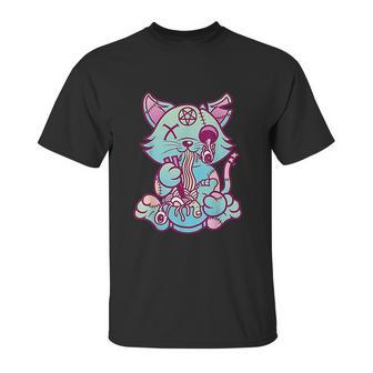 Anime Aesthetic Pastel Goth Ramen Noodle Cat Gifts Unisex T-Shirt | Favorety CA