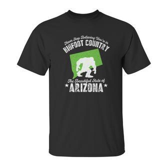 Arizona State Bigfoot Sasquatch Yeti Hunter Gift Unisex T-Shirt | Favorety UK