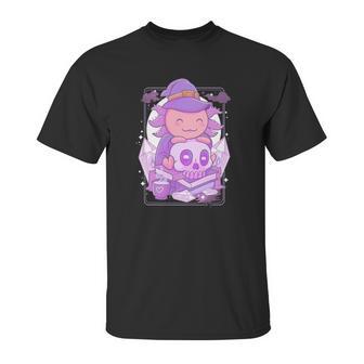 Axolotl Witch Halloween Witchcraft Cute Axolotl Pastel Goth Unisex T-Shirt | Favorety AU