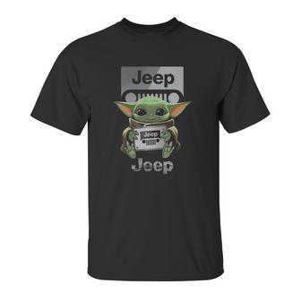 Baby Yoda Hug Jeep Unisex T-Shirt | Favorety AU