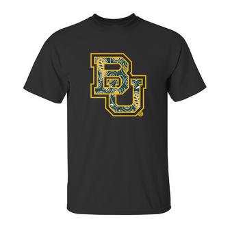 Baylor Bears Paisley Pattern Logo Apparel Unisex T-Shirt | Favorety