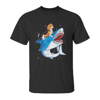 Beagle Riding Shark Jawsome Dog Lover Unisex T-Shirt | Favorety AU