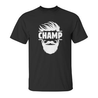 Bearded Champ Unisex T-Shirt | Favorety