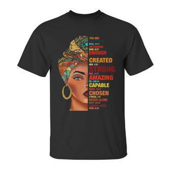 You Are Beautiful Victorious Enough Created Black Girl Unisex T-Shirt | Favorety UK