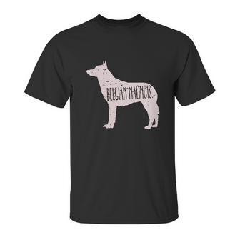 Belgian Malinois Dog Silhouette Unisex T-Shirt | Favorety