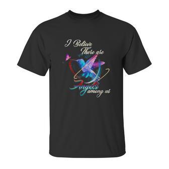 I Believe There Are Angels Among Us Hummingbird T-Shirt Unisex T-Shirt | Favorety UK