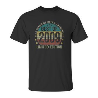 Best Of 2009 Limited Edition 13Th Birthday 13 Years Old Gifts Unisex T-Shirt | Favorety UK