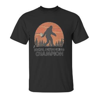 Bigfoot Social Distancing Unisex T-Shirt | Favorety UK