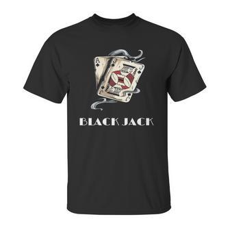 Blackjack T Shirt Jack Of Spades Ace Of Spades - Lucky Tee Unisex T-Shirt | Favorety