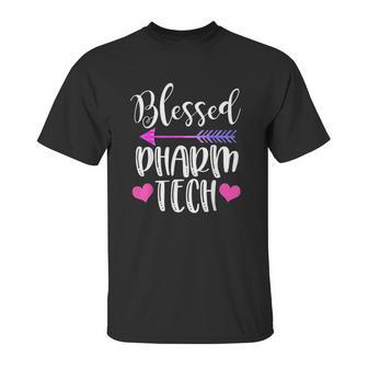 Blessed Pharm Tech Cute Pharmacy Technician Gift Unisex T-Shirt | Favorety UK