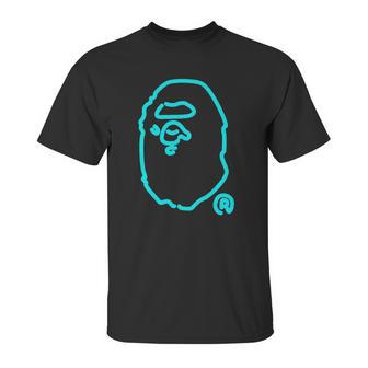 Blue Neon Bape Unisex T-Shirt | Favorety AU