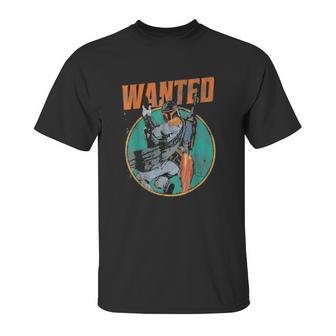 Boba Fett Wanted Distressed Mandalorian Unisex T-Shirt | Favorety