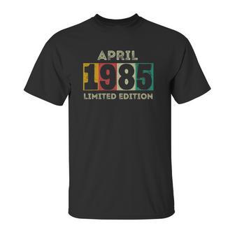 Born In April 1985 36Th Birthday Gift 36 Years Old Unisex T-Shirt | Favorety