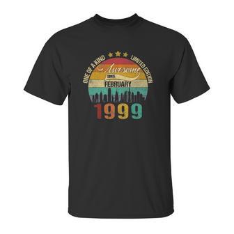 Born In February 1999 Vintage 22Nd Birthday 22 Years Old Unisex T-Shirt | Favorety