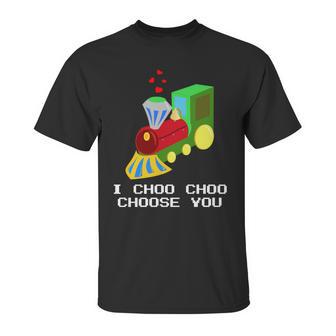 Boys Funny Valentines I Choo Choo Choose You Unisex T-Shirt | Favorety CA