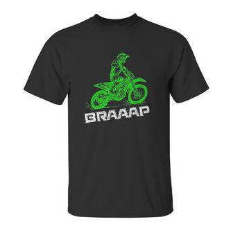 Brap Braap 2Stroke Send It Motocross Dirt Bike Green Et3 Unisex T-Shirt | Favorety DE