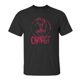 Carnage Single Coated Red Painted Face Logo Graphic Unisex T-Shirt | Favorety CA