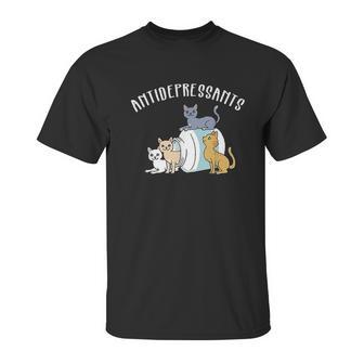 Cat Antidepressant Funny Cat Unisex T-Shirt | Favorety CA