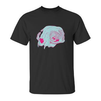 Cat Skull I Pastel Goth Soft Grunge Hipster Creepy Cute Unisex T-Shirt | Favorety